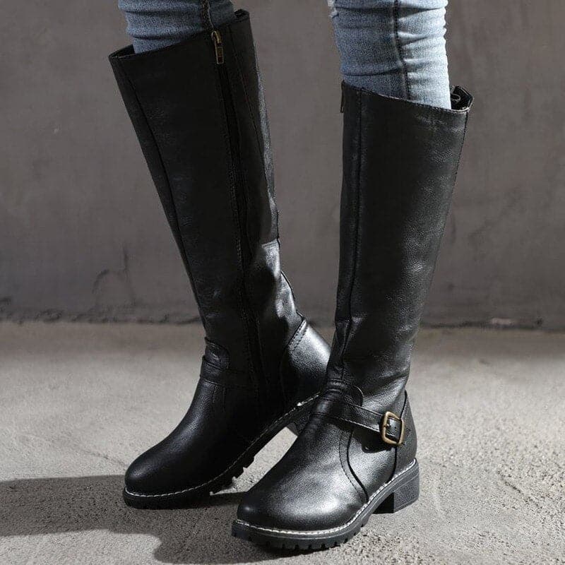 Marly - Bequeme Damenboots mit Zier-Schnalle