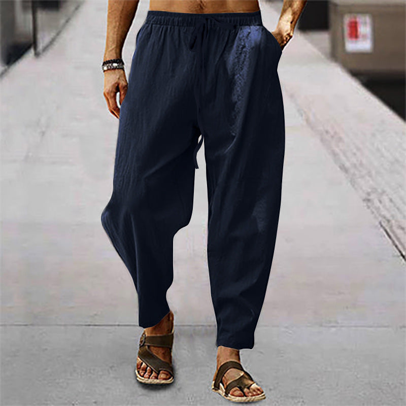 Titus – Leichte Strandhose aus Baumwolle-Leinen