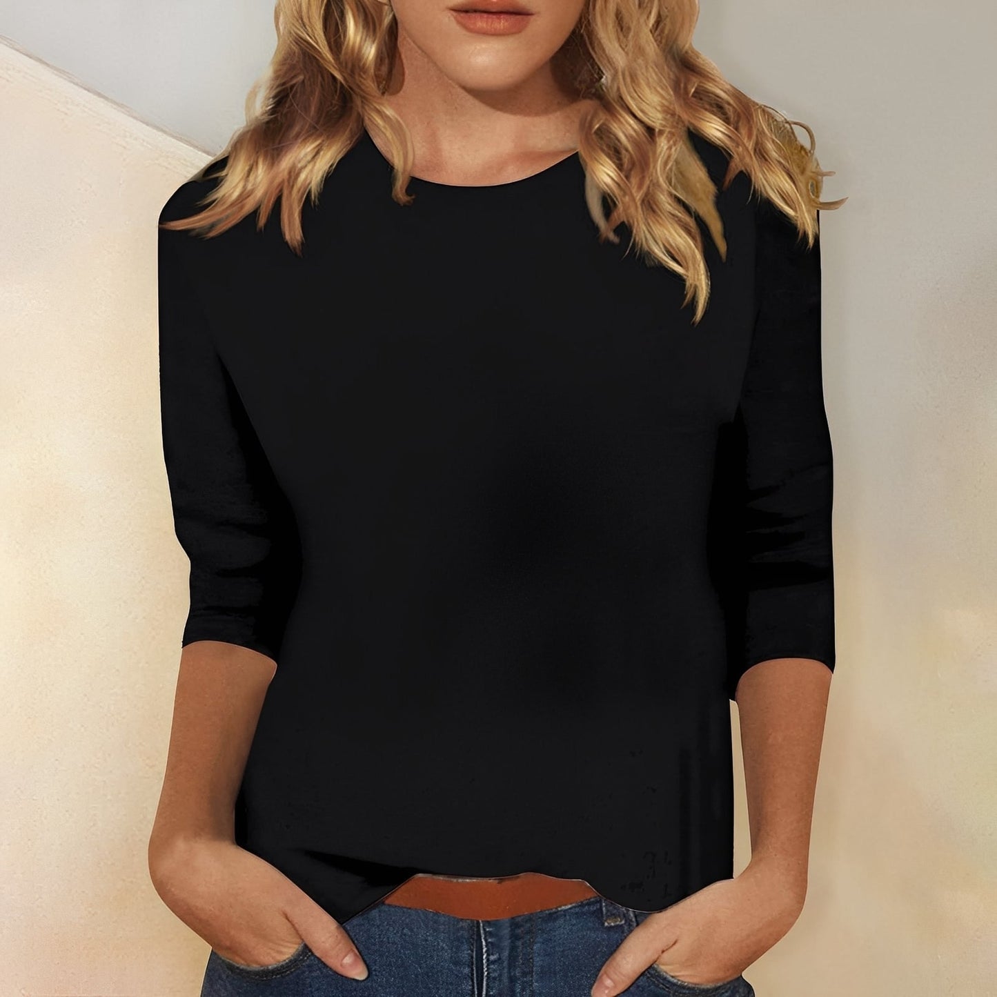 Katherina - Bequemes Langarmshirt mit Rundhalsausschnitt für Frauen
