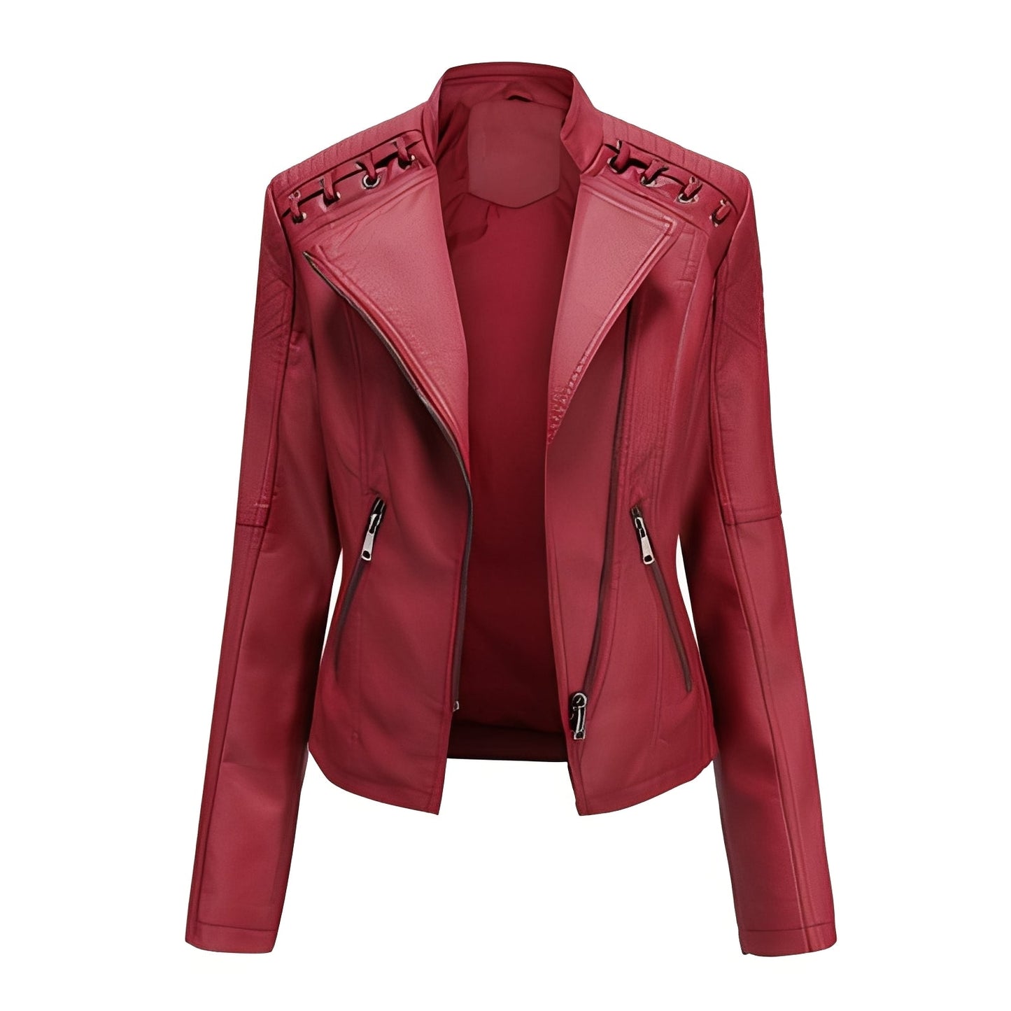 Narelle - Elegante, eng anliegende kurze Damenlederjacke