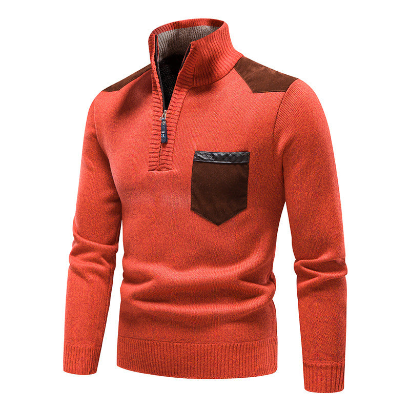 Rayne - Trendiger Herrenpullover mit Zipper und Tasche