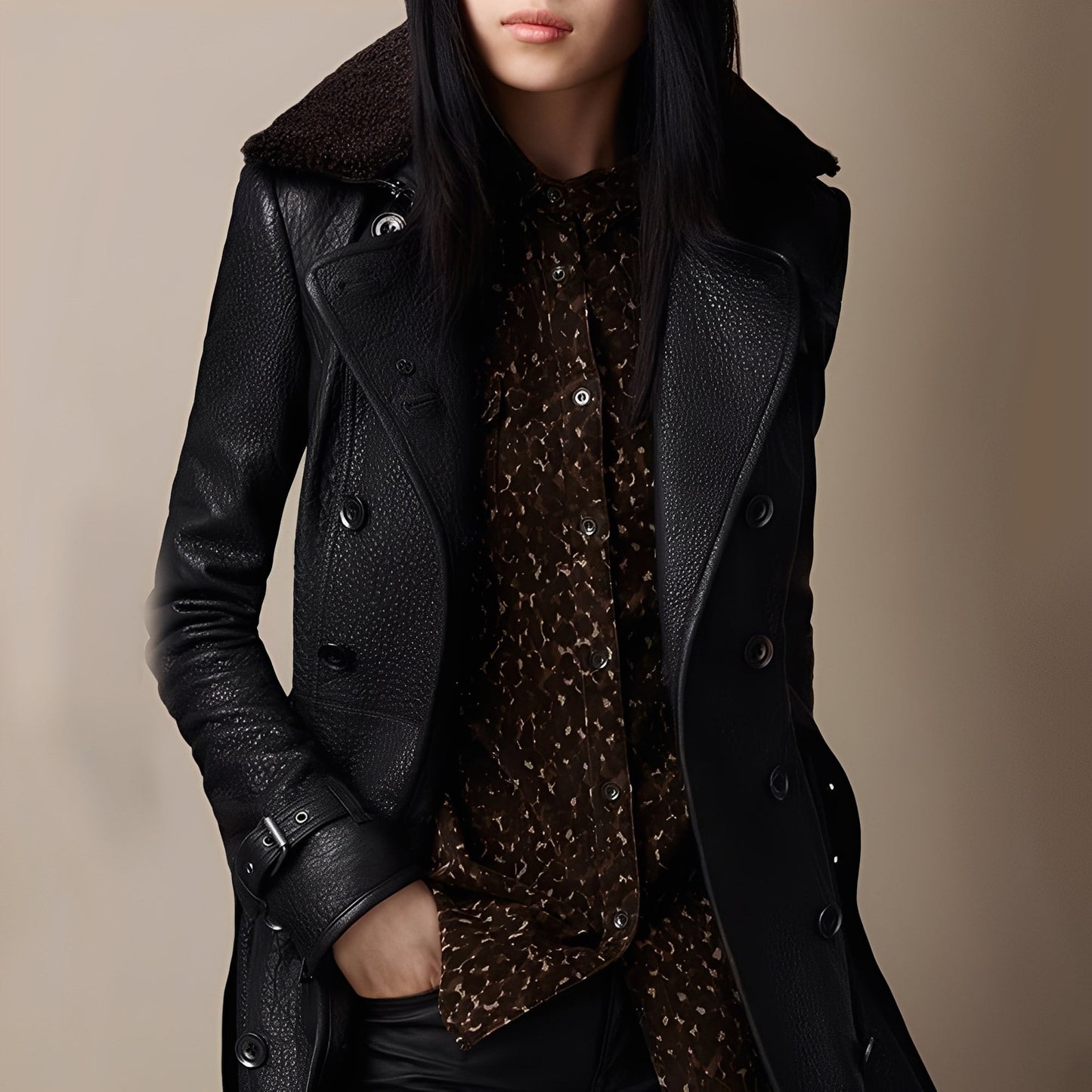 Rowena - Elegante Damenjacke aus Kunstleder