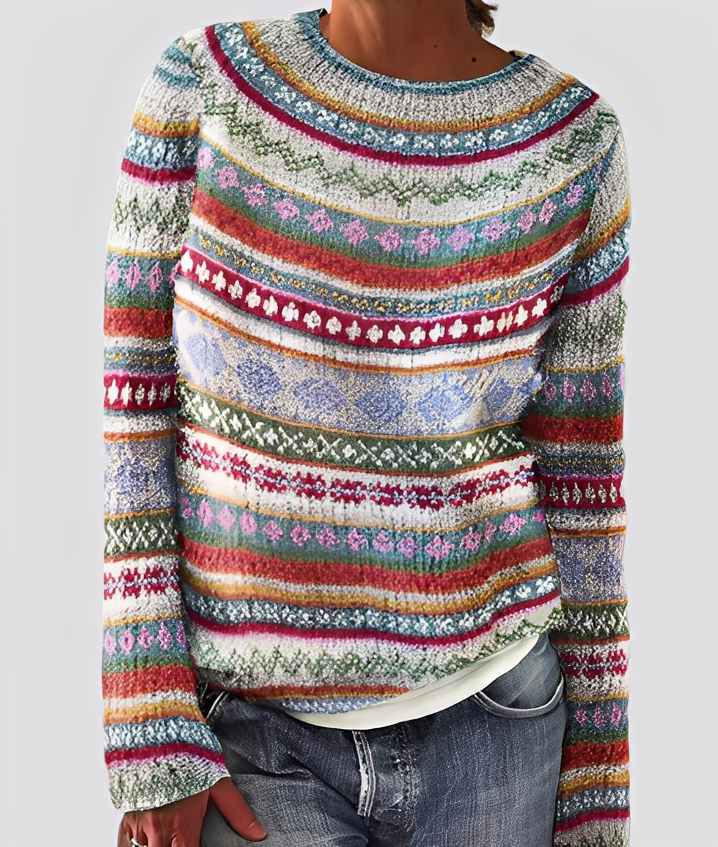 Christal - Damen-Wollpullover, elegant und locker geschnitten