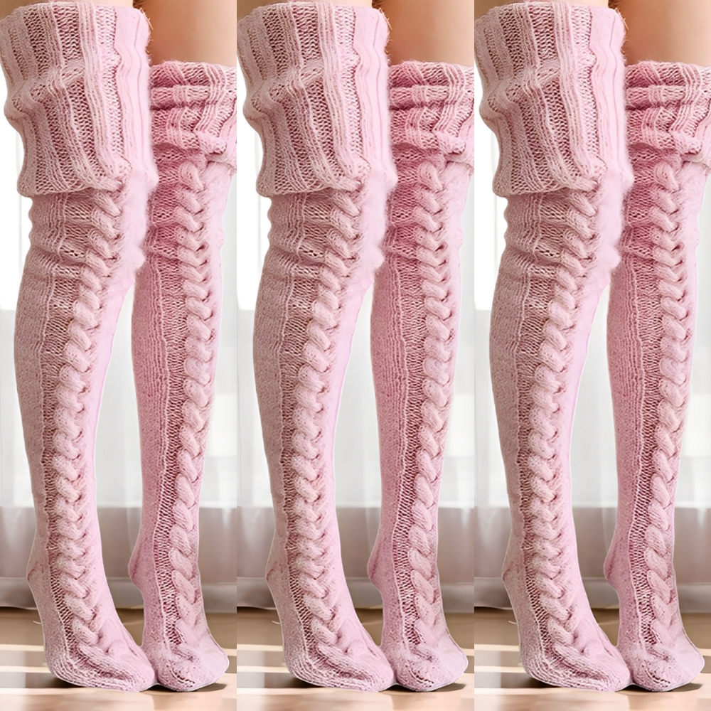 Hailee - Kuschelige, warme, gestrickte Overknee-Socken für Damen