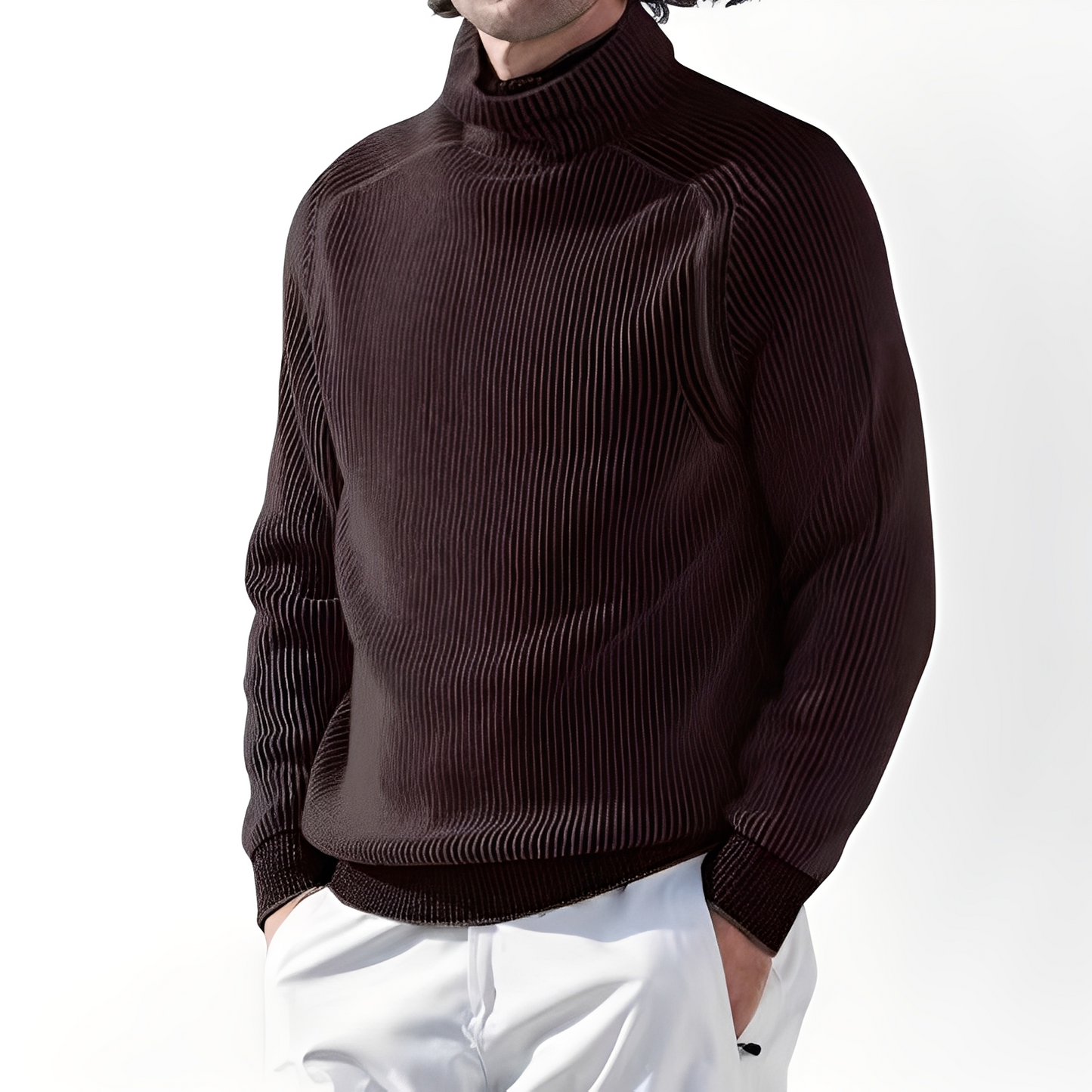 Jarrett - Herren-Kaschmirpullover mit hohem Kragen