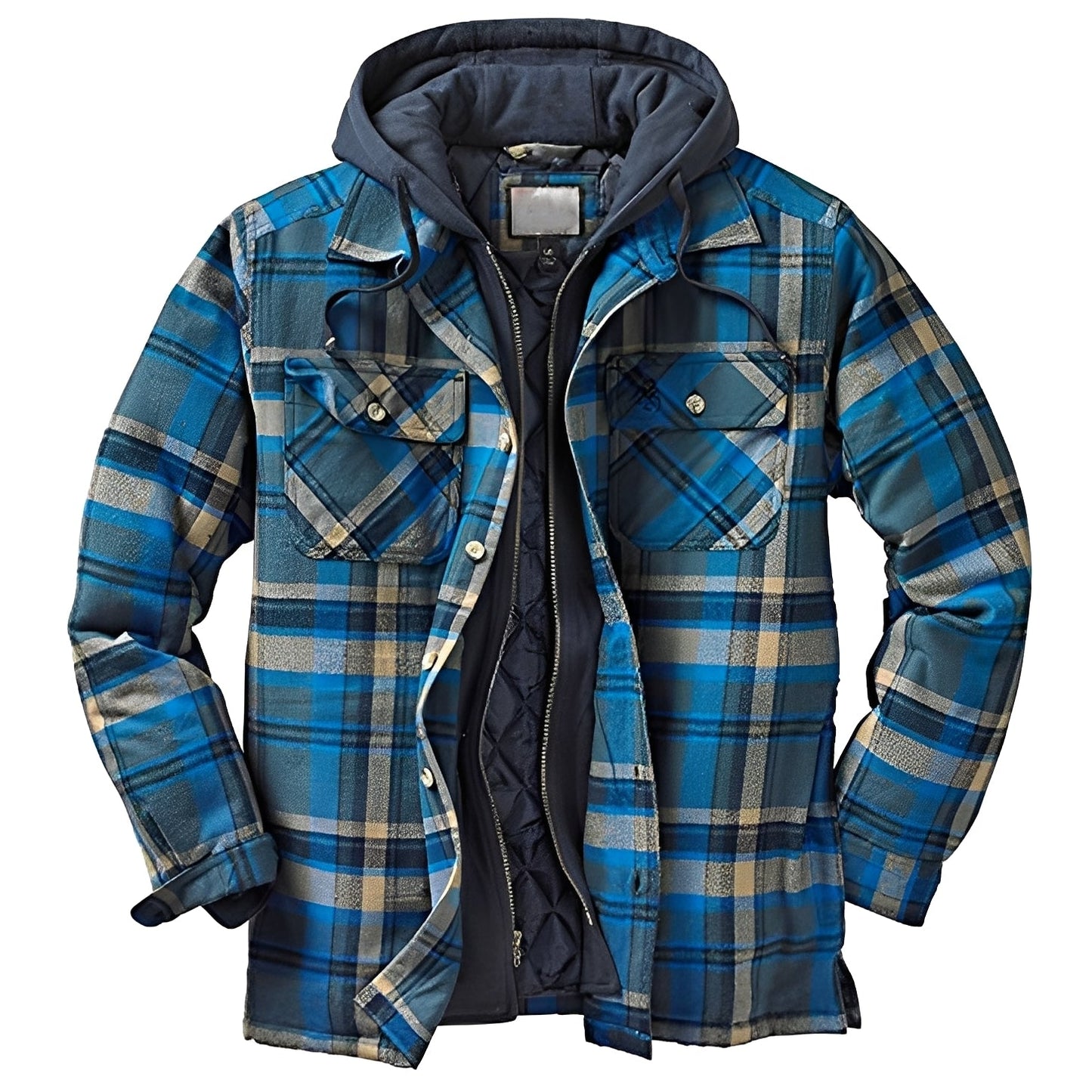 Denzil - Bequeme Herrenjacke aus Flanell mit Karomuster