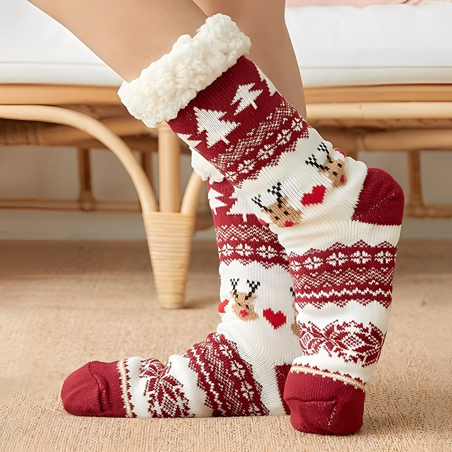 Kassia - Warme Damen-Weihnachtssocken