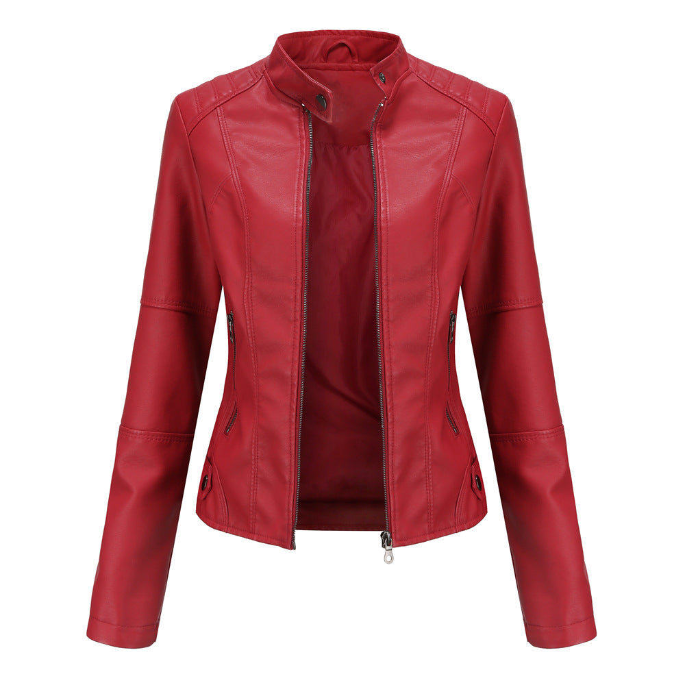 Martha - Elegante, schmal geschnittene Damenlederjacke