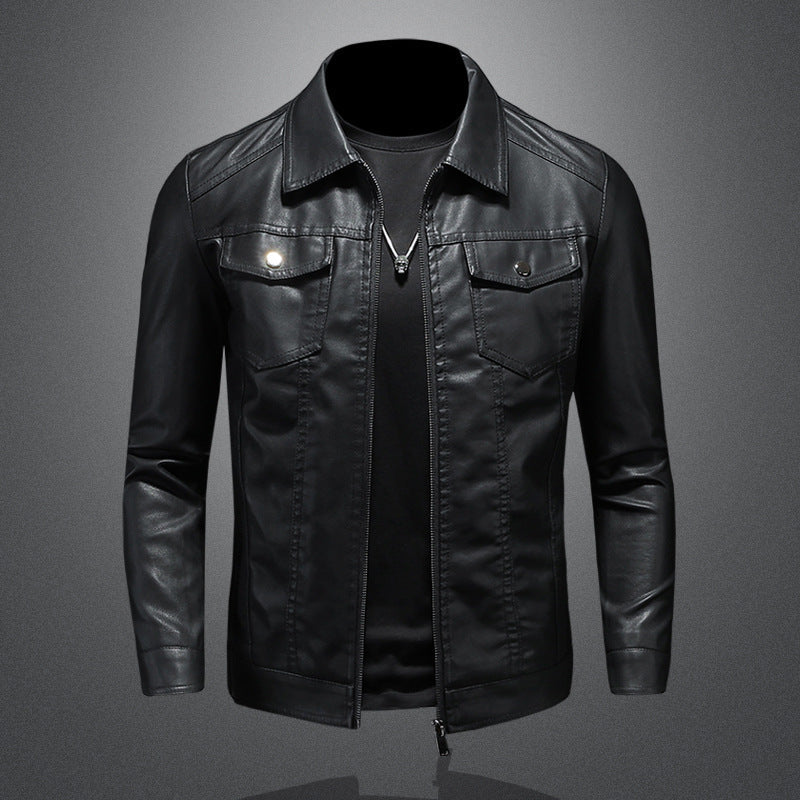 Nelson - Herren-Lederjacke im trendigen Motorradstil