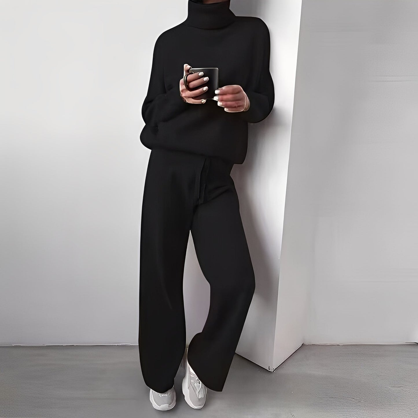 Kimberlee - Damen-Rollkragenset mit schlichtem Design