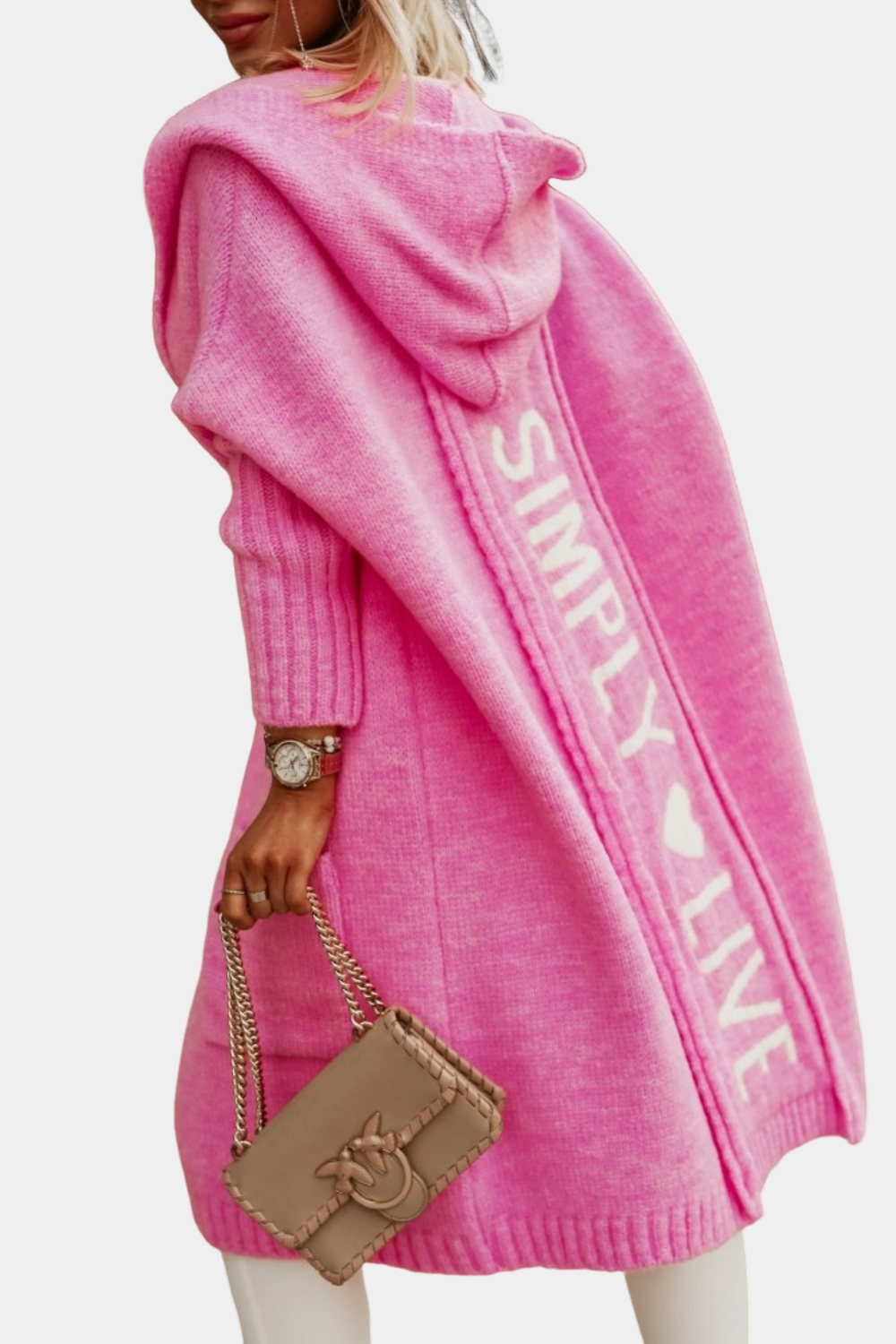 Melyssa - Damenstrickjacke, lang und locker geschnitten