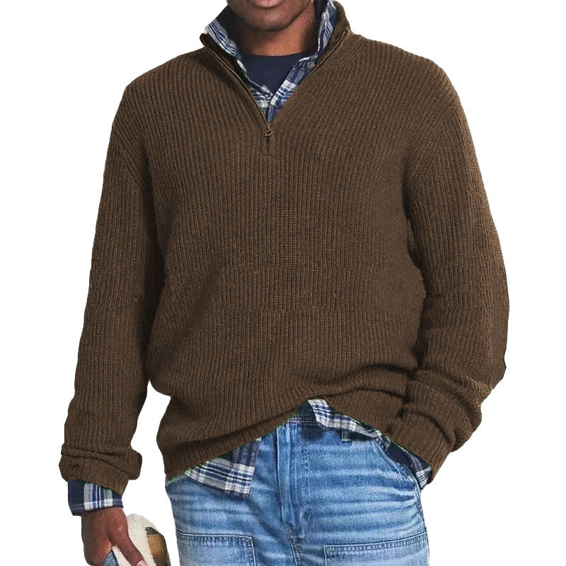 Charlton - Bequemer Herren-Kaschmirpullover mit Reißverschluss
