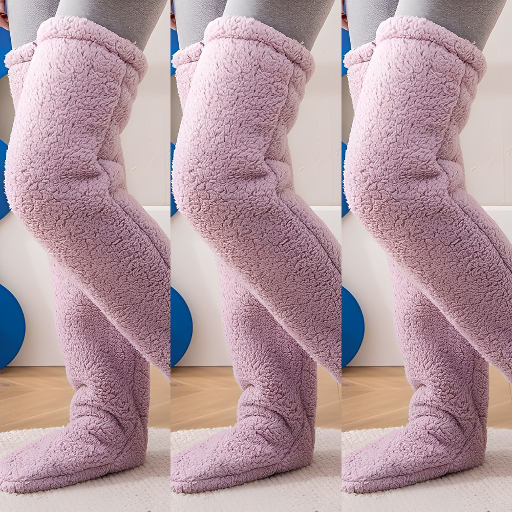 Camellia - Warme, knielange Wintersocken für Damen