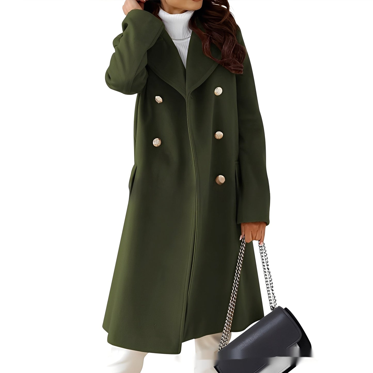 Amanda - Eleganter Damenmantel im Zweireiher-Stil