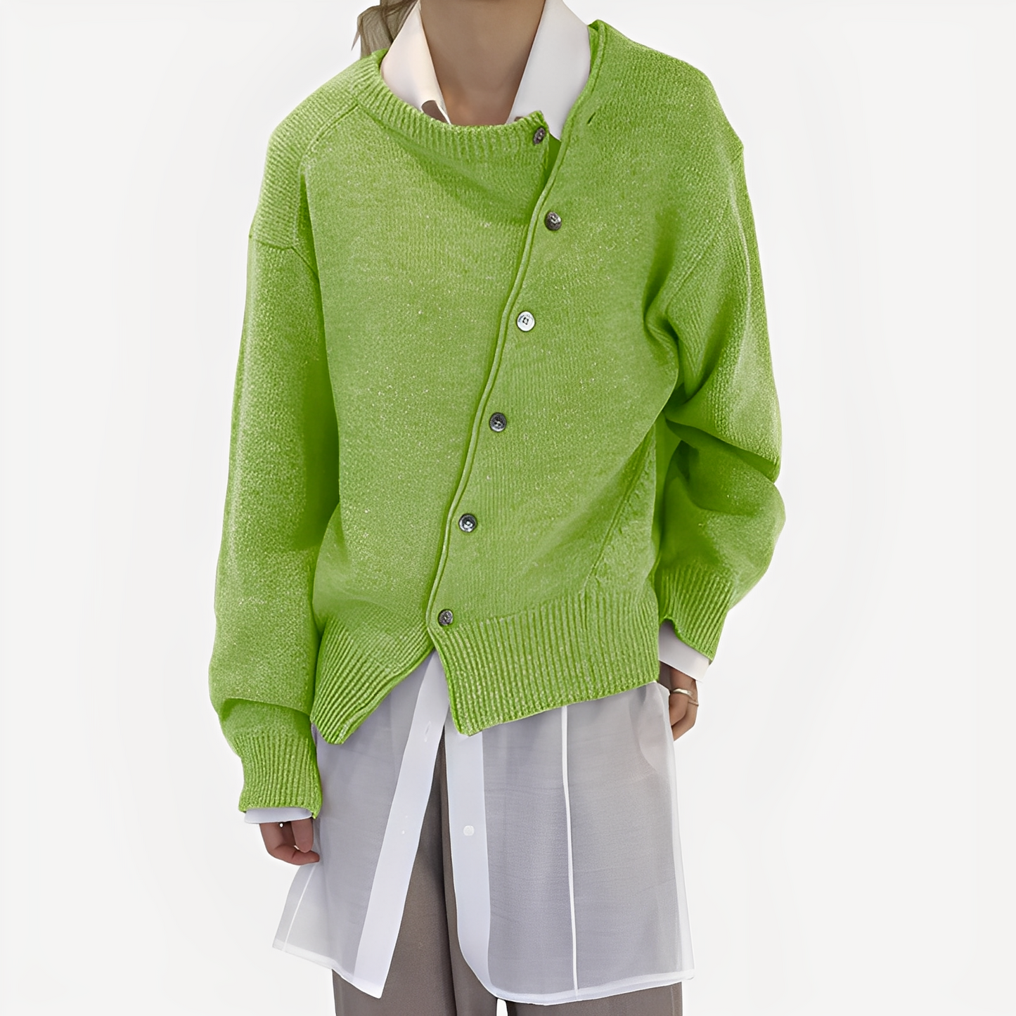 Susanne - Modische und komfortable Strickjacke zum Überziehen