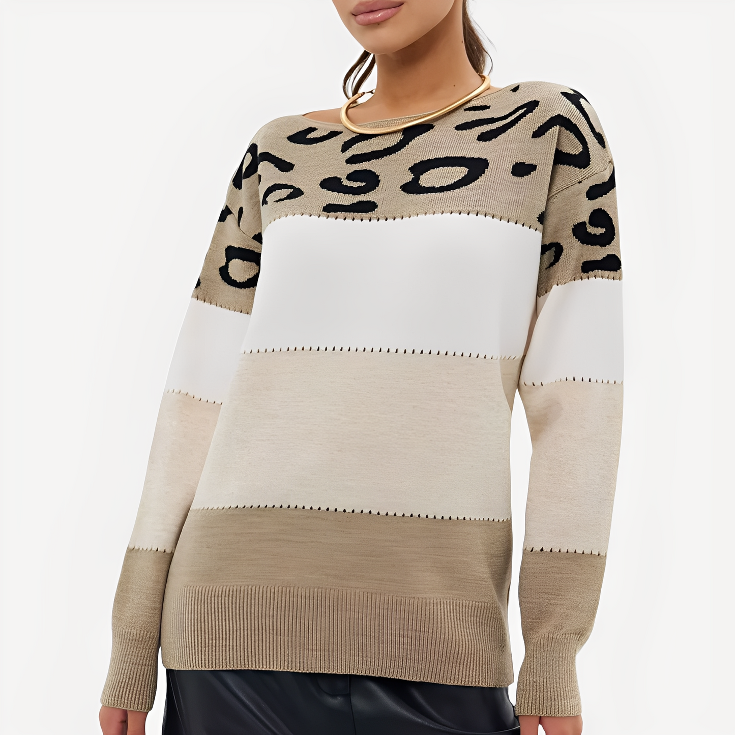 Anne - Stilvoller Damenpullover mit Muster