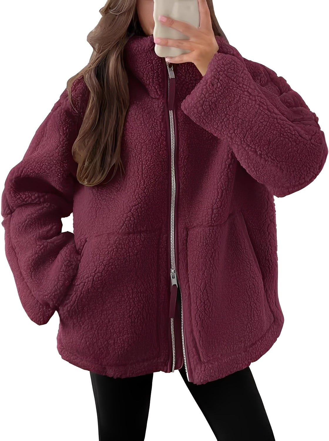 Rowena - Stilvolle Damenwolljacke mit Reißverschluss