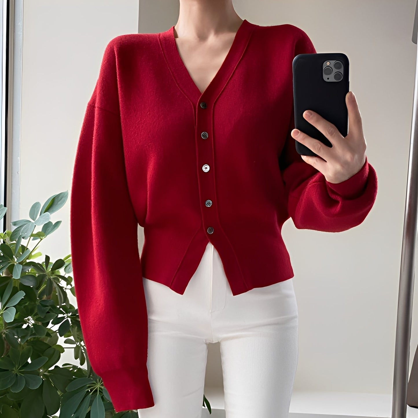 Carolyn - Klassischer, leger gestrickter Cardigan für Damen
