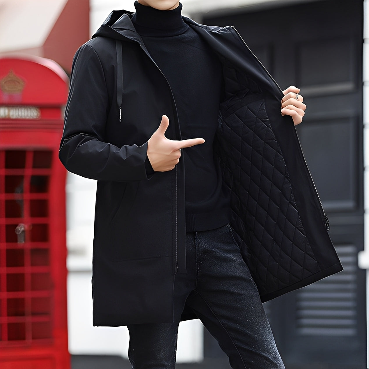 Derren - Komfortable, leichte Herren-Kapuzenjacke