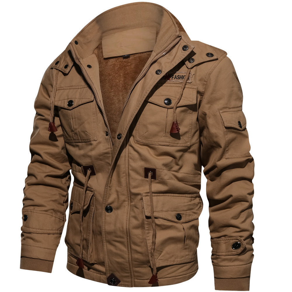 Dominic - Elegante Samtjacke mit abnehmbarer Kapuze für Herren