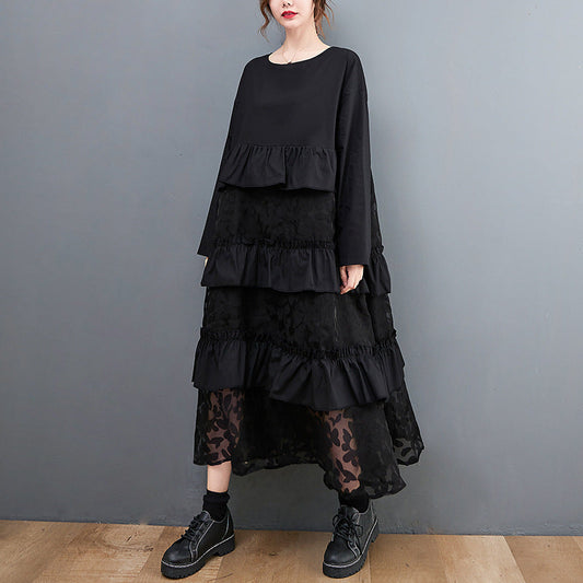 Lauryn - Lockeres Bohemian-Kleid mit Rüschen für Damen