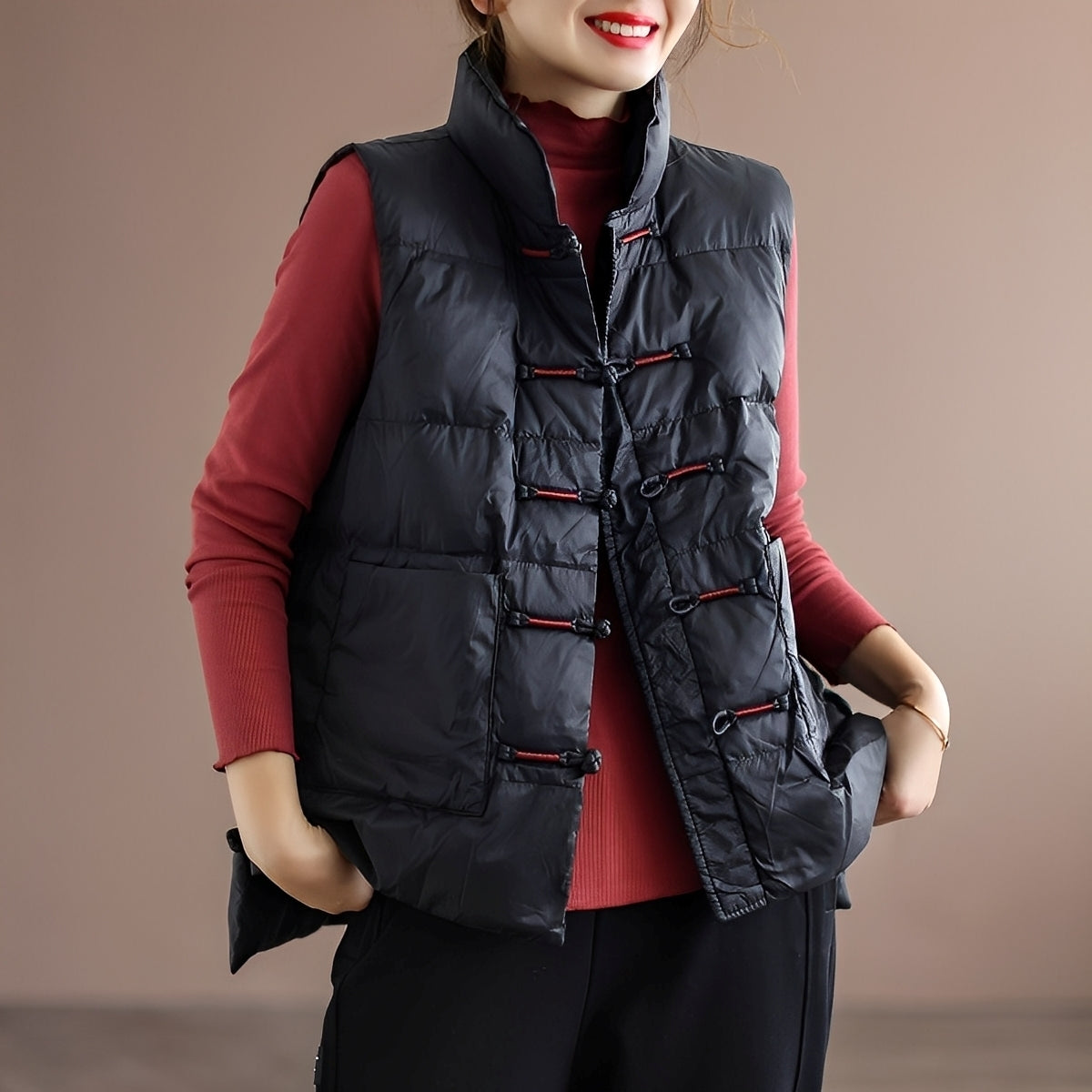 Amayah - Bequeme Winterweste mit Taschen für Damen