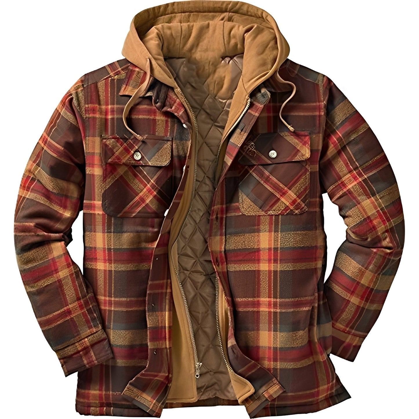 Denzil - Bequeme Herrenjacke aus Flanell mit Karomuster