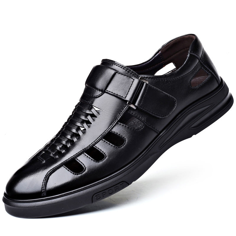Nelson - Trendige Ledersandalen für Herren mit Lochdesign