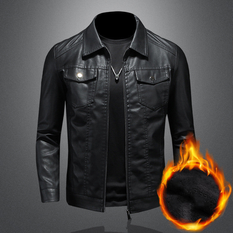 Nelson - Herren-Lederjacke im trendigen Motorradstil