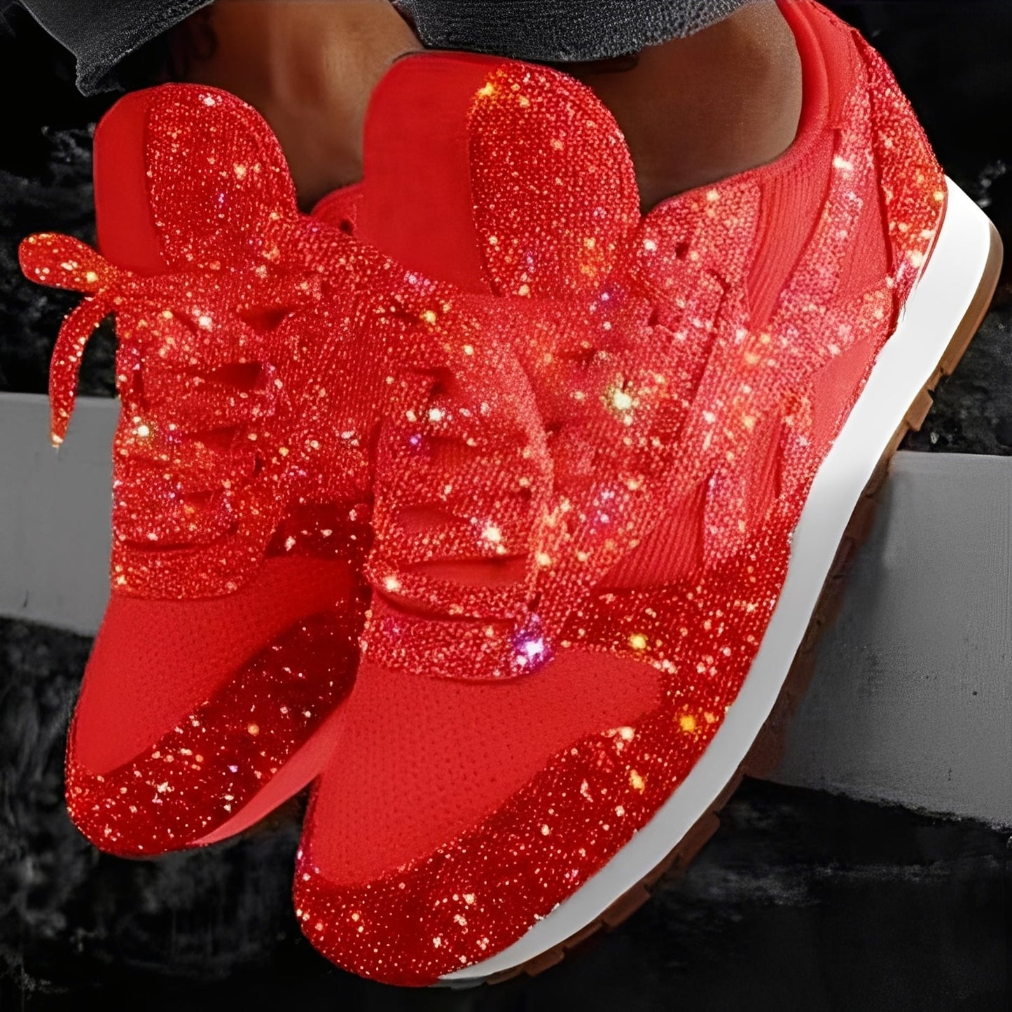 Kaycee - Funkelnde, bequeme Muffin-Sneaker für Damen