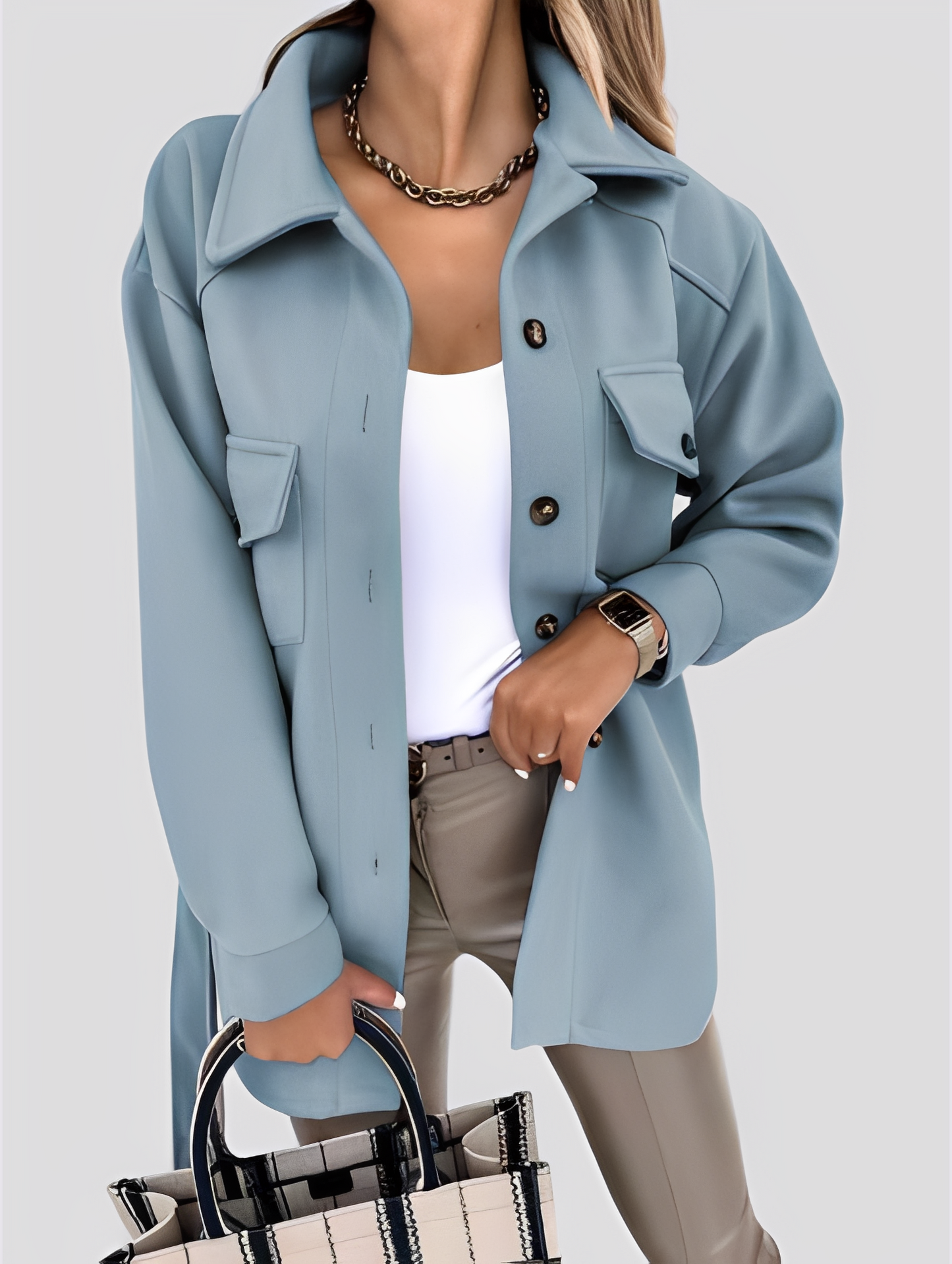 Tiffanie - Zeitgemäße, leichte Jacke für Damen mit Reverskragen