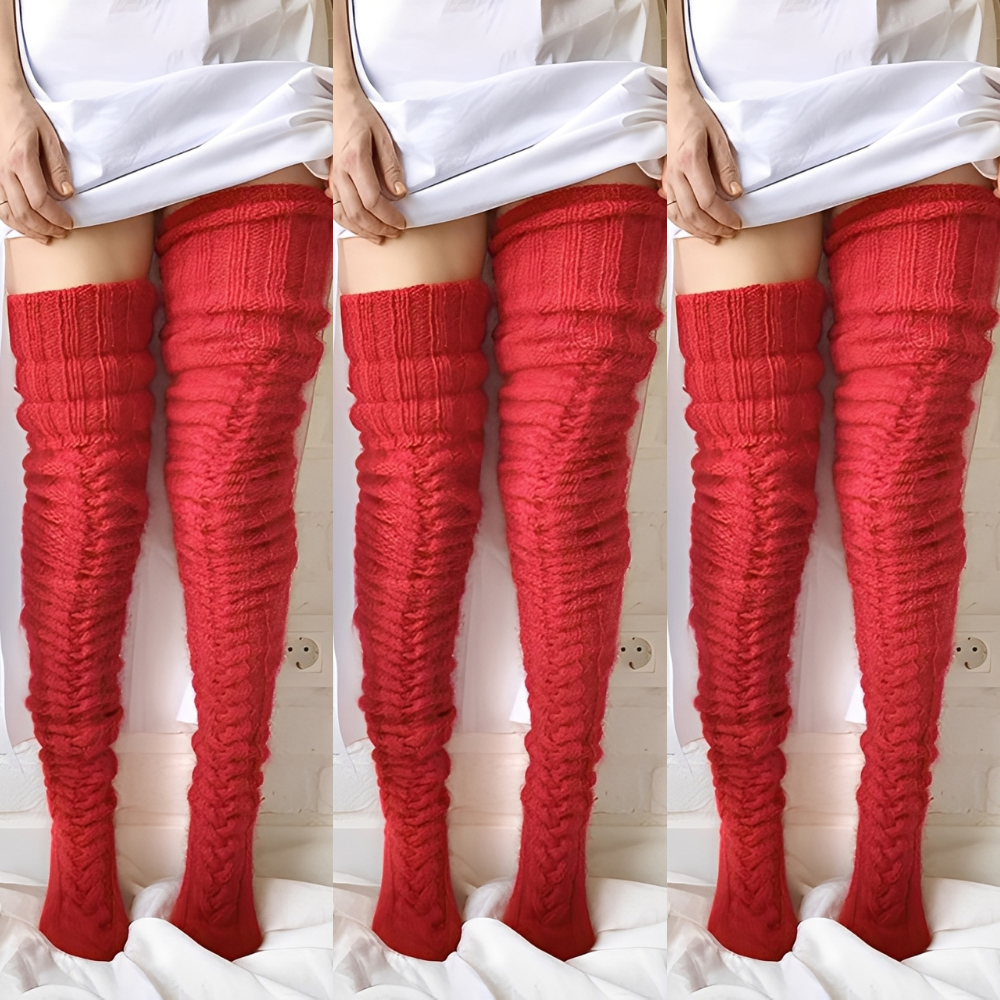 Hailee - Kuschelige, warme, gestrickte Overknee-Socken für Damen