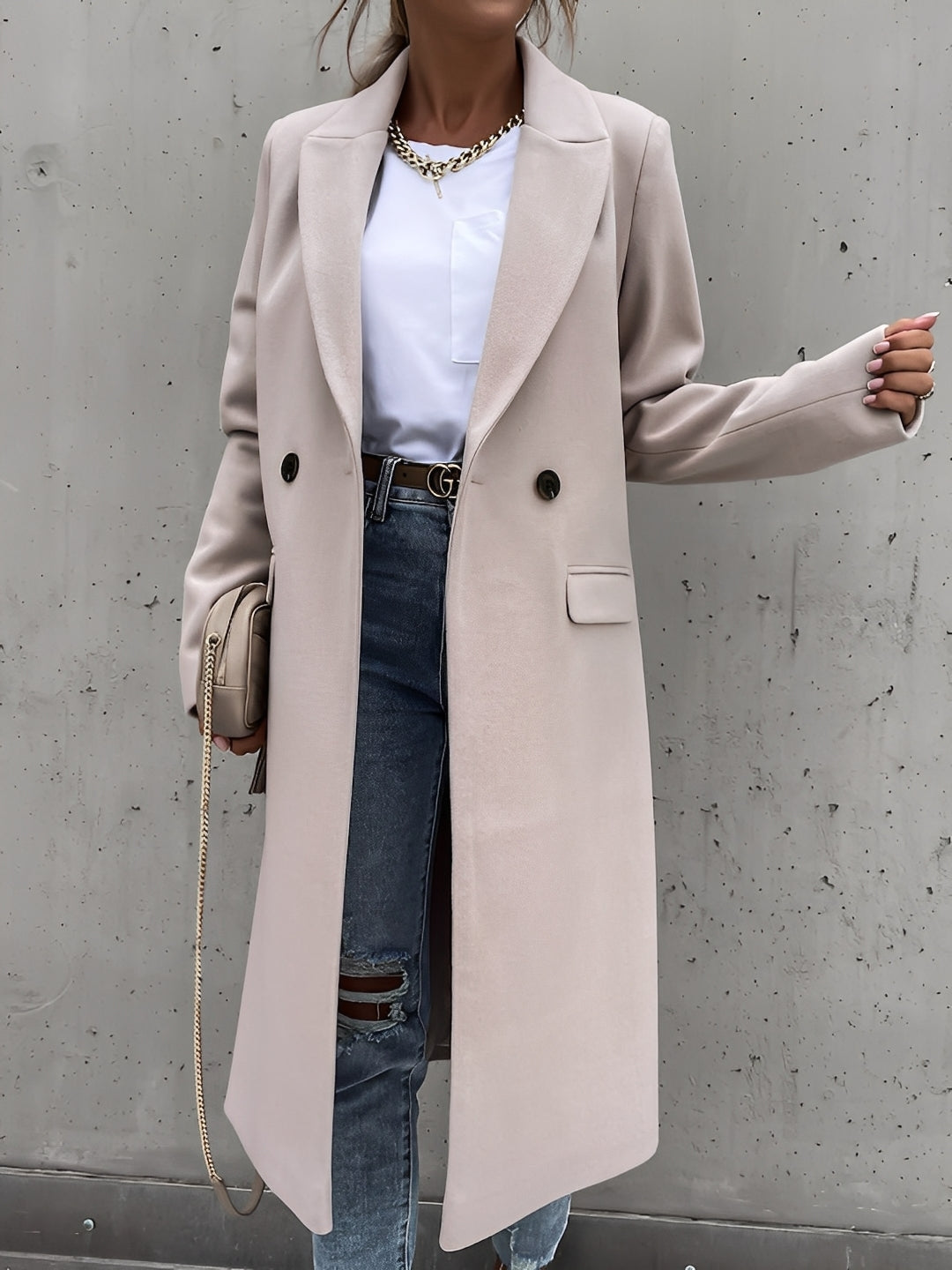 Moriah - Eleganter und warmer Damen-Wollmantel