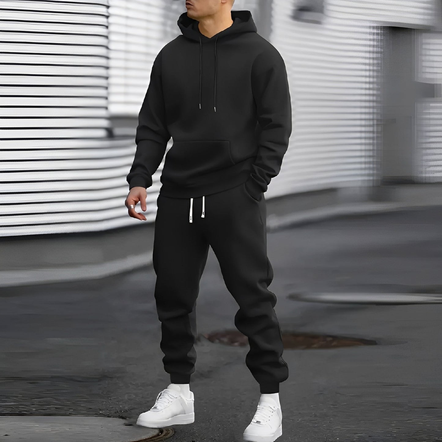 Aamon - Herren Kapuzenpullover und Hose Set