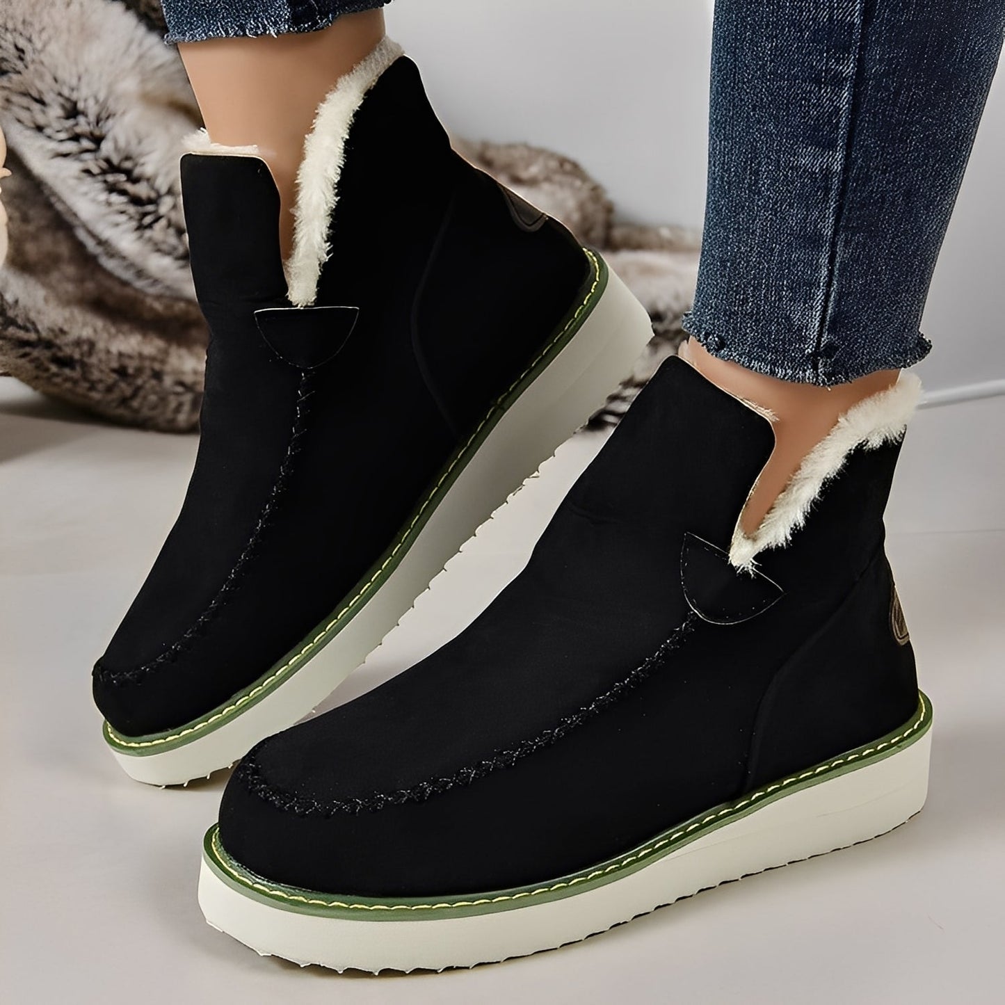 Ashlee - Damen-Winterstiefel mit Keilabsatz