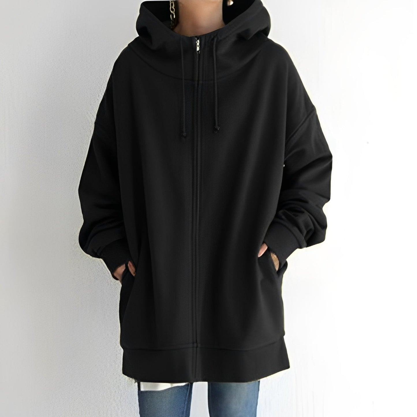 Eleanor - Moderner Samt-Oversize-Hoodie für Damen