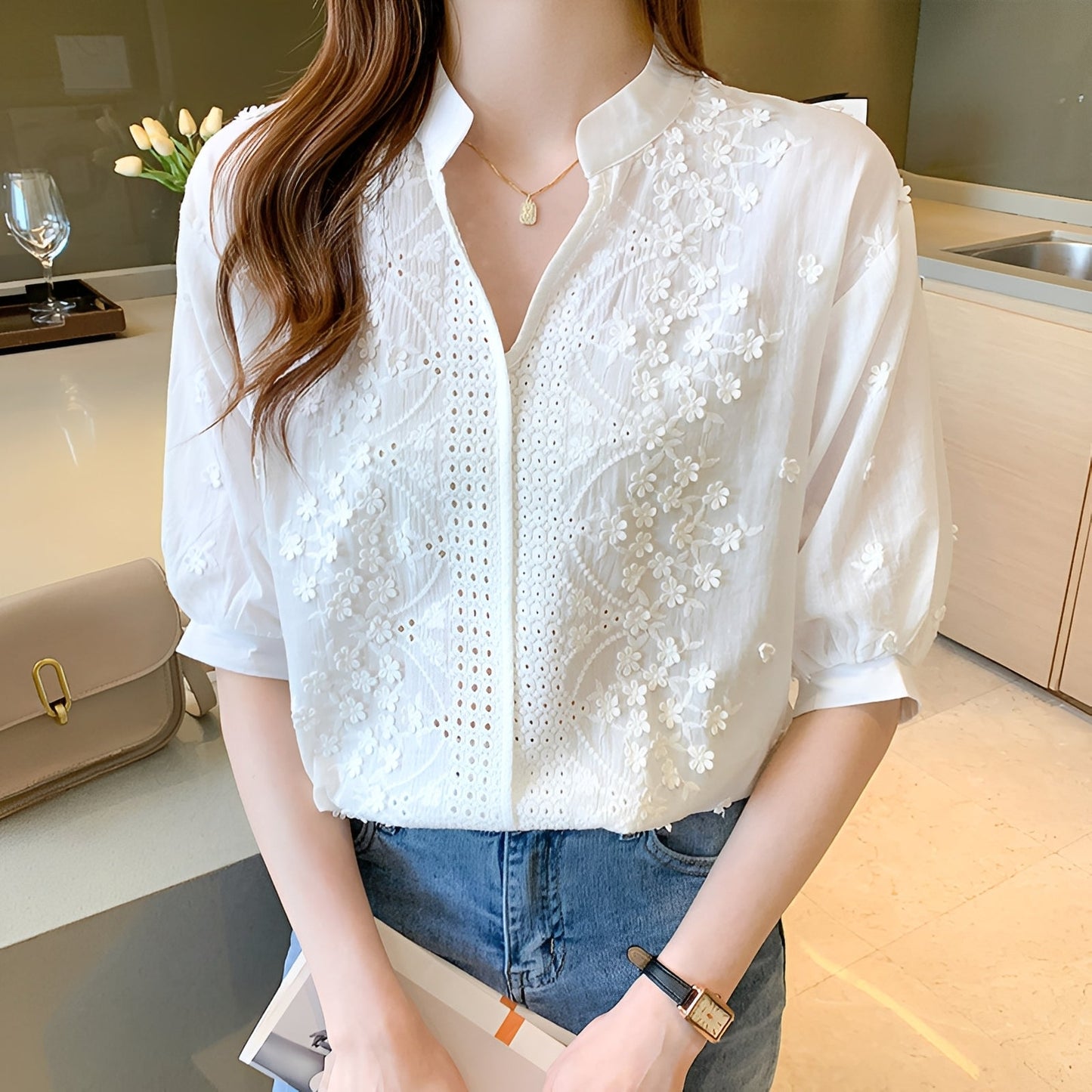 Abbigaille - Stylische und edle Damenbluse