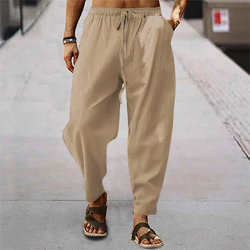 Titus – Leichte Strandhose aus Baumwolle-Leinen