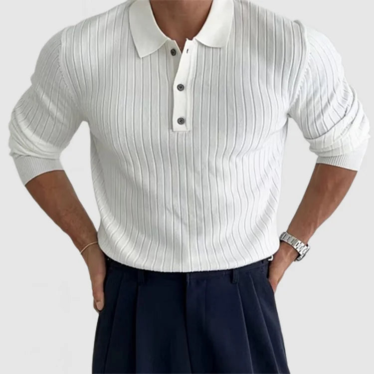 Blaine – Langarm-Poloshirt Herren