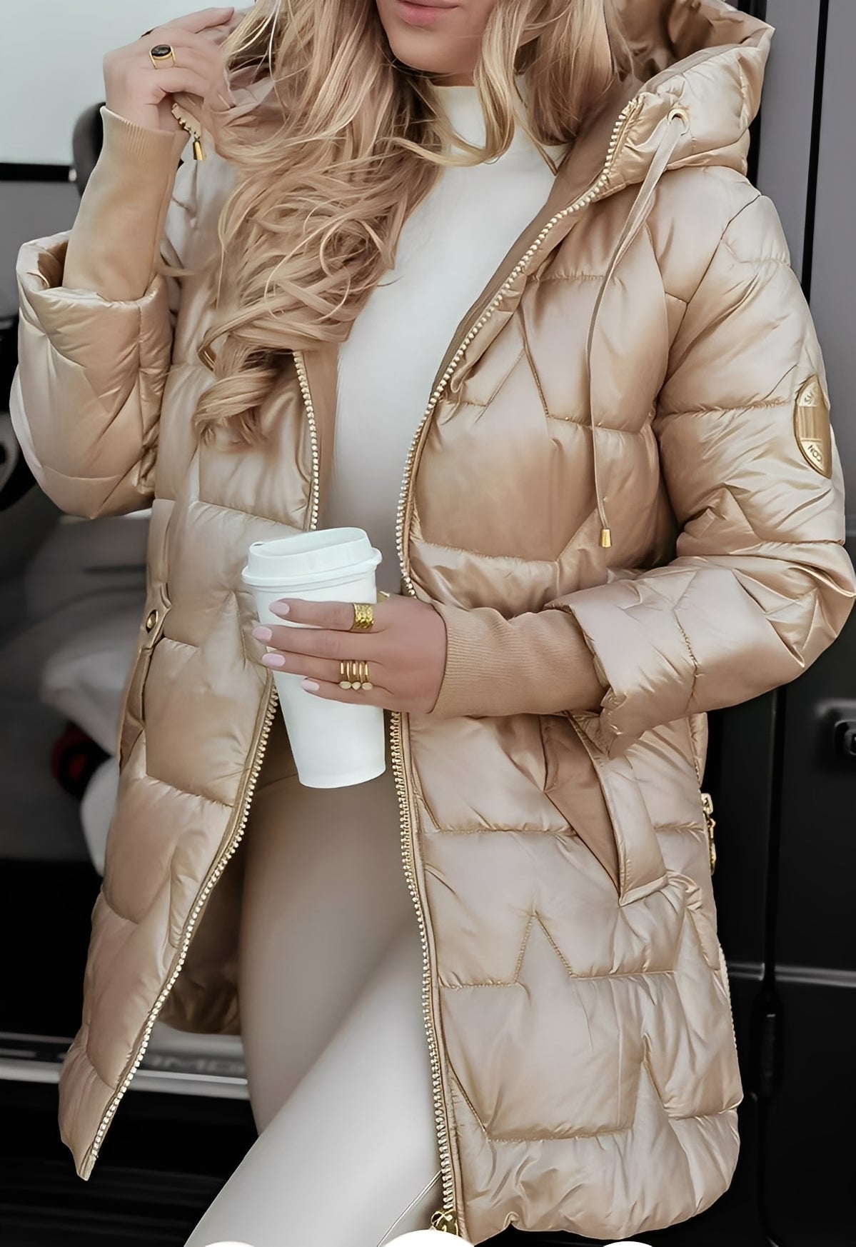 Rebecca - Warmer und dicker Damen-Hoodie-Mantel
