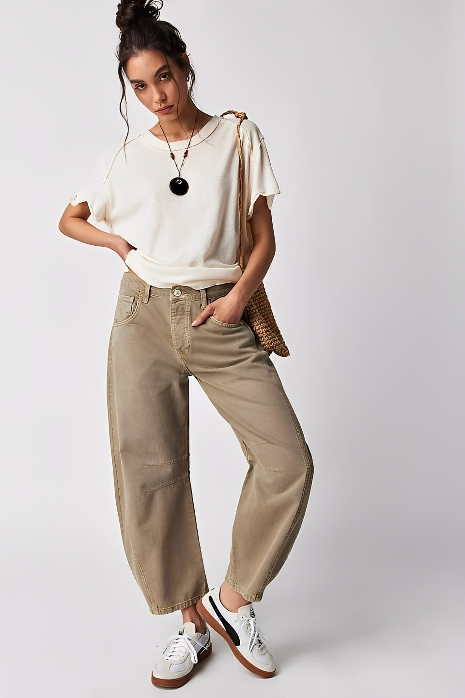Adrienne - Klassische, locker geschnittene Barrel-Jeans für Frauen