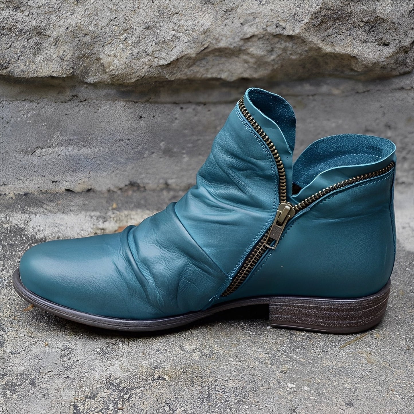 Veronica - Zeitlose Lederstiefel für Damen mit Zipper