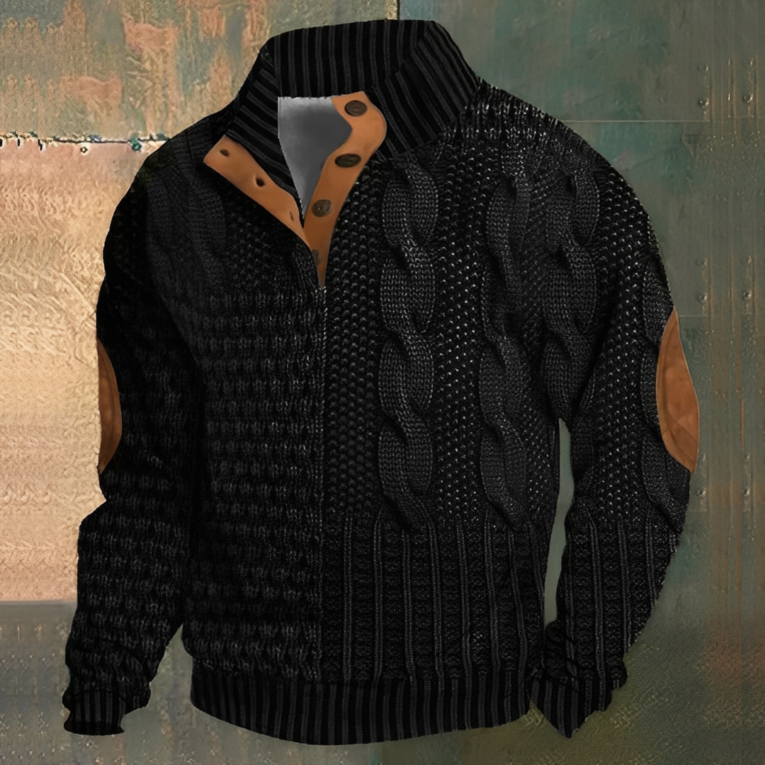 Nazaire - Herrenpullover mit 3D-Druckmotiv