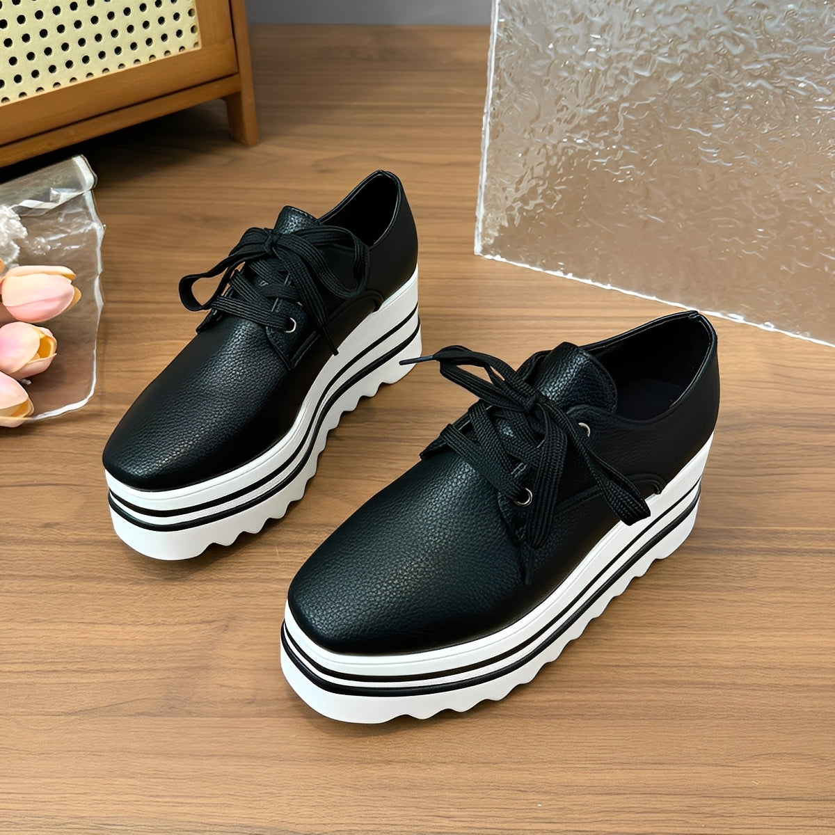 Joanne - Trendige Damen-Sneaker mit hoher Plateau-Sohle