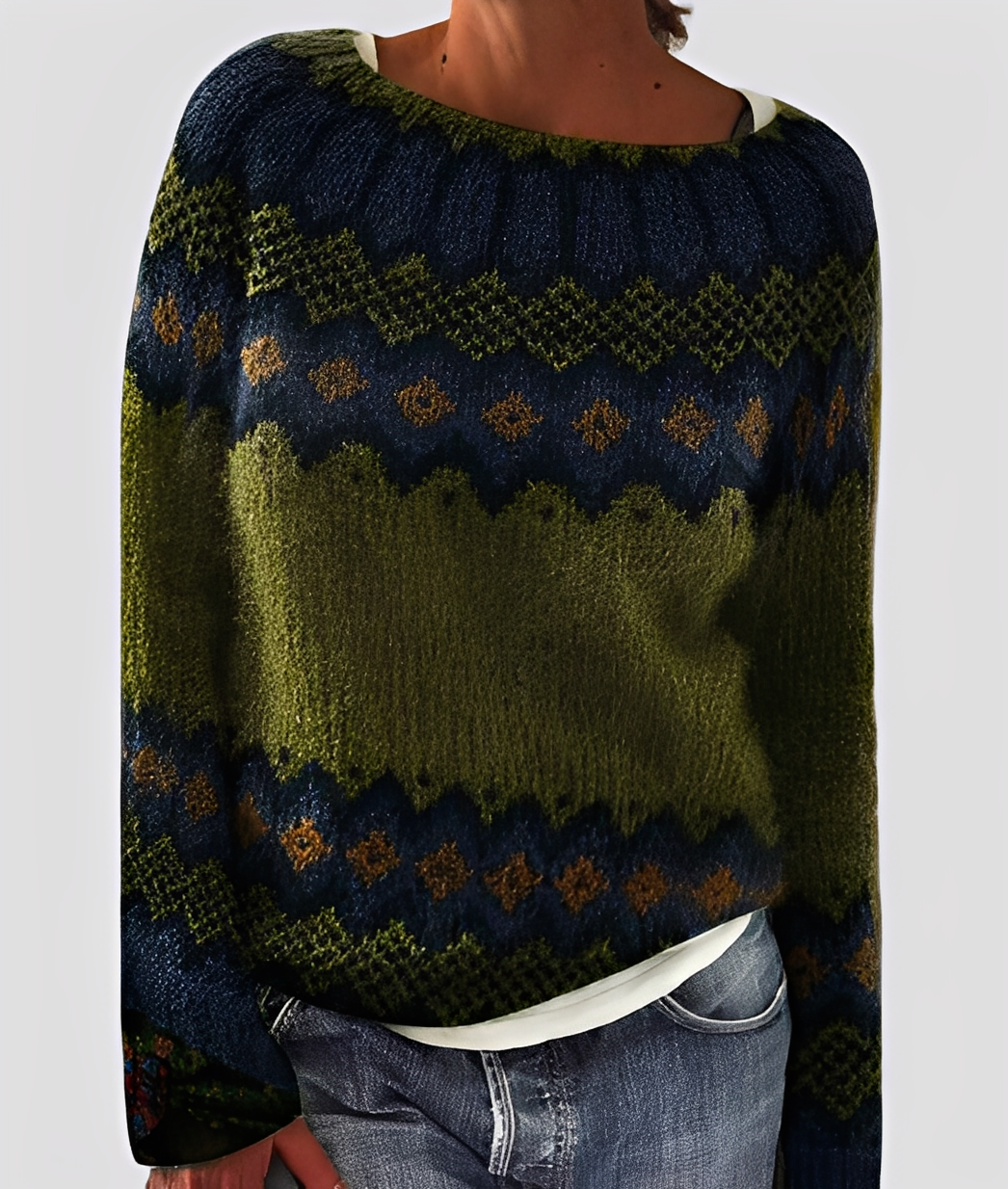 Christal - Damen-Wollpullover, elegant und locker geschnitten