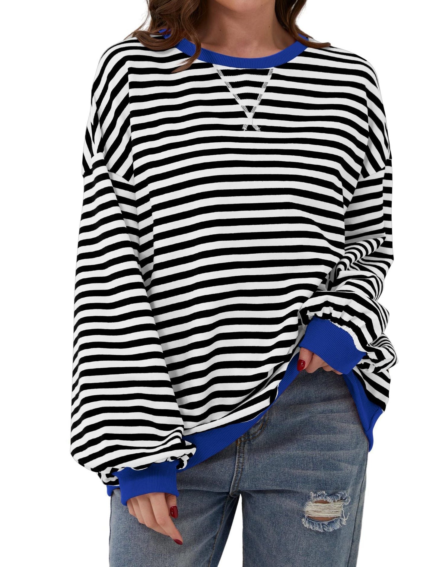 Cordelia - Eleganter, lässiger Pullover für Damen mit Streifen