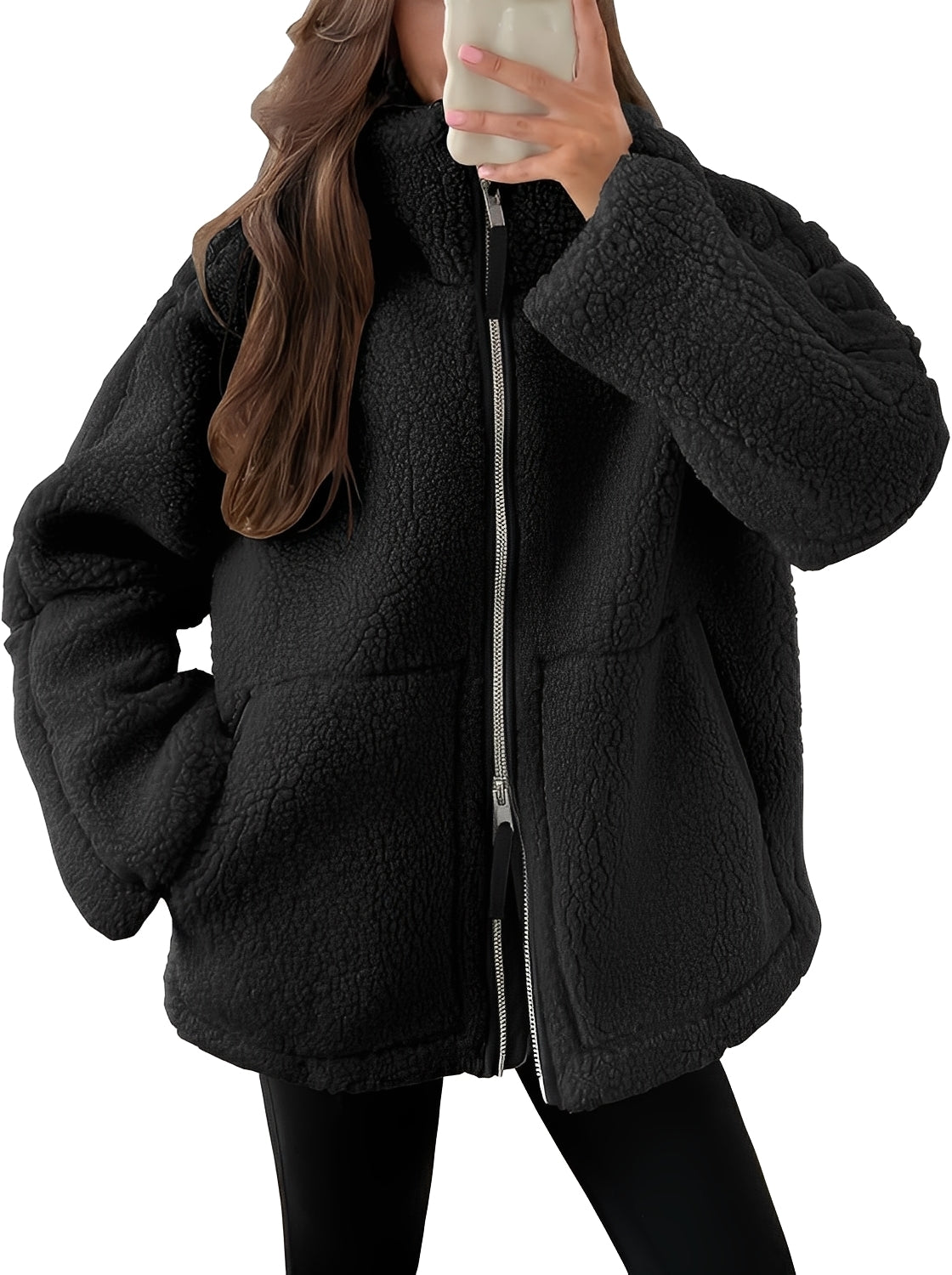 Rowena - Stilvolle Damenwolljacke mit Reißverschluss
