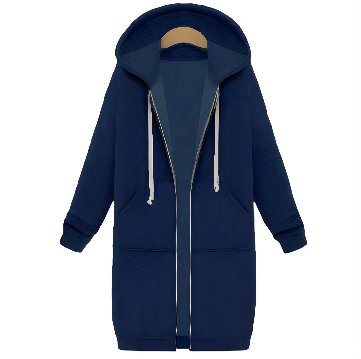 Jasmin - Bequeme, dicke Kapuzenjacke in knieumspielendem Design