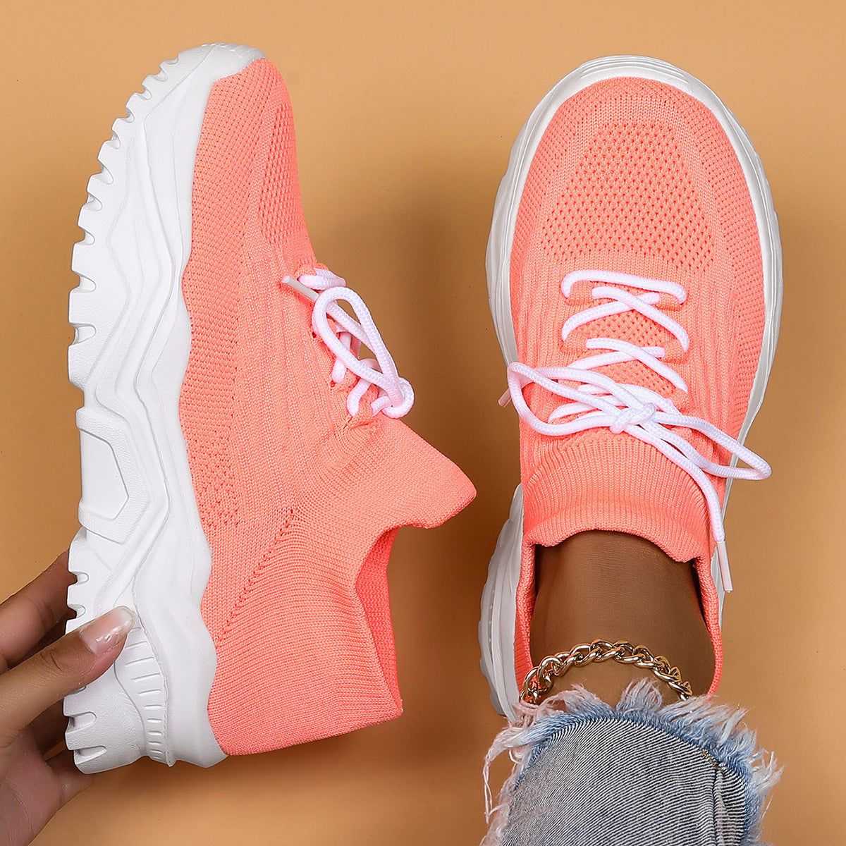 Wendi - Bequeme, lockere Damen-Stricksneaker