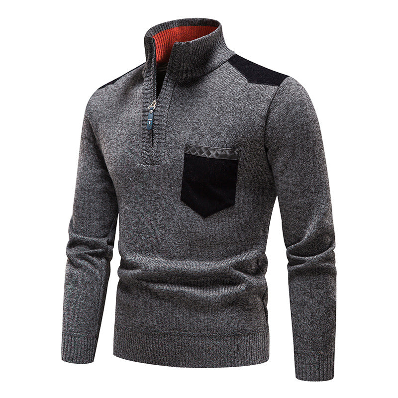 Rayne - Trendiger Herrenpullover mit Zipper und Tasche